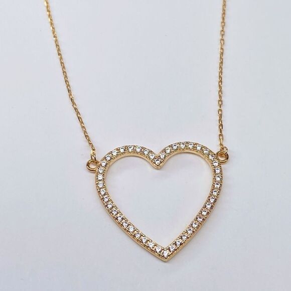 Saks Fifth Avenue Sterling Silver Open Heart Pendant Necklace - Picture 5 of 13